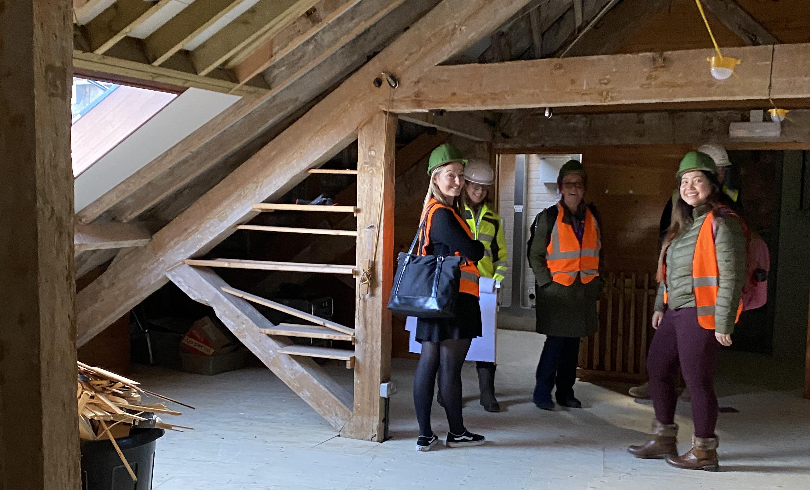 5th Floor site visit by staff November 2023. Oakley Mill, Poole Museum Dorset